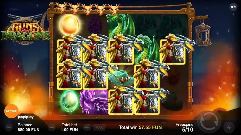 Guns & Dragons slot screenshot 