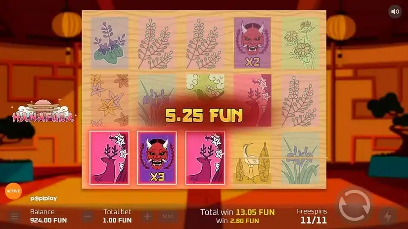 Hanafuda slot screenshot 