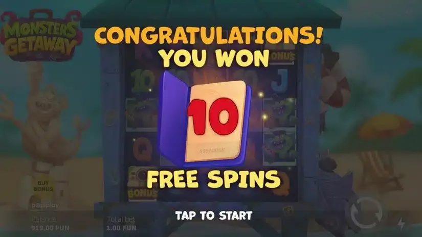 Monsters Getaway slot screenshot 3