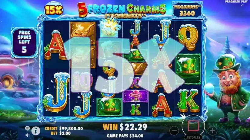 5 Frozen Charms slot screenshot 