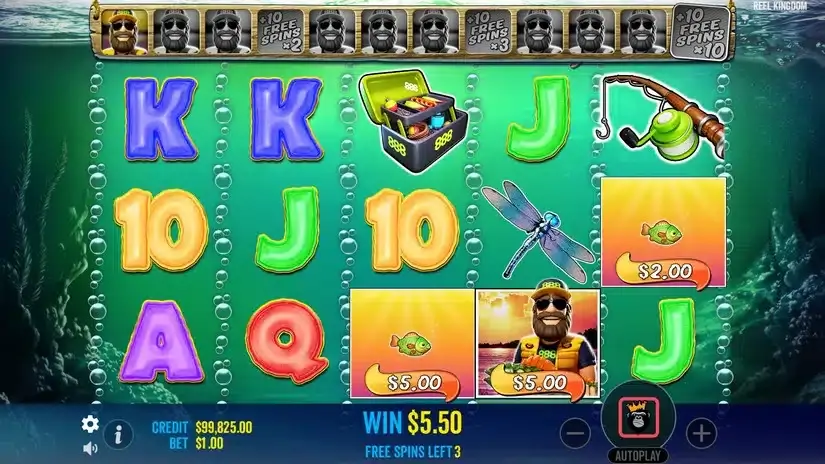 888 Big Bass Bonanza slot screenshot 4