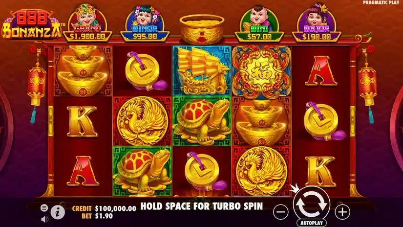 888 Bonanza slot screenshot 