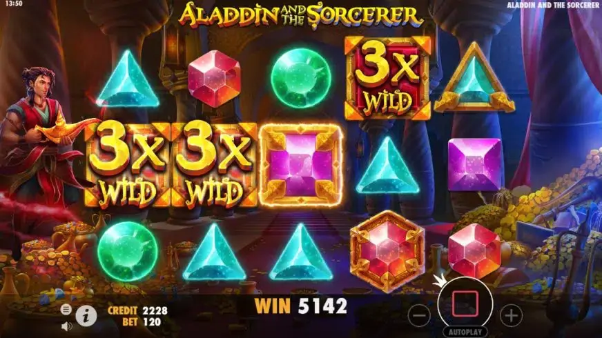 Aladdin and the Sorcerer slot screenshot 