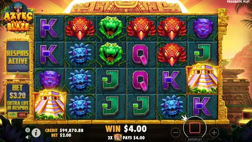 Aztec Blaze slot screenshot 3