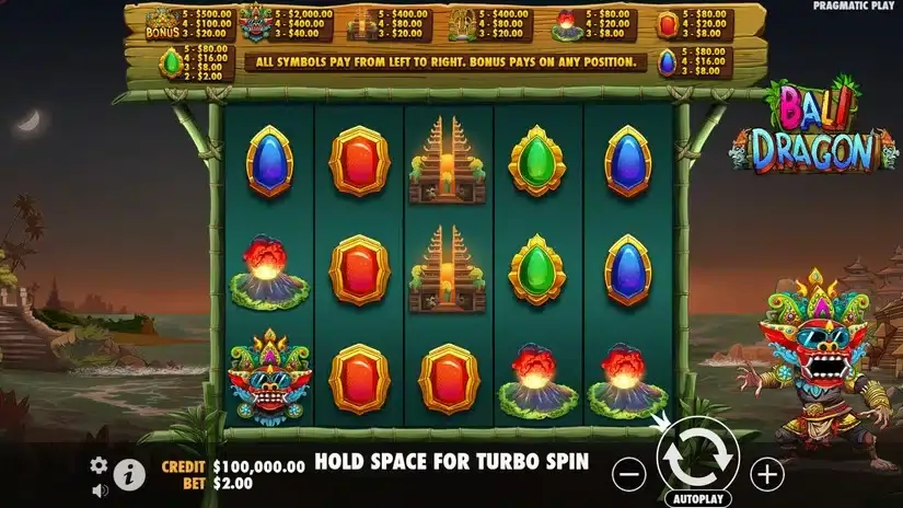 Bali Dragon slot screenshot 1