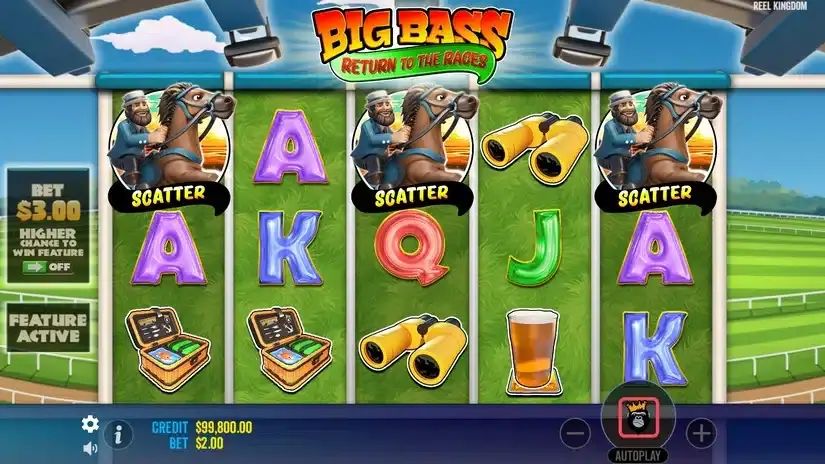 Big Bass Return to the Races slot screenshot 2