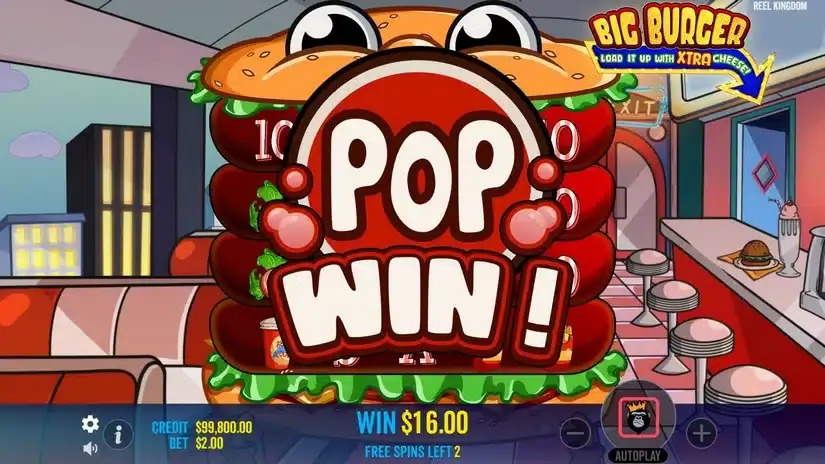 Big Burger Load it up with Extra Cheese slot screenshot 