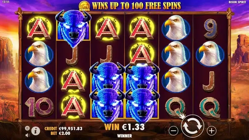 Bison Spirit slot screenshot 3