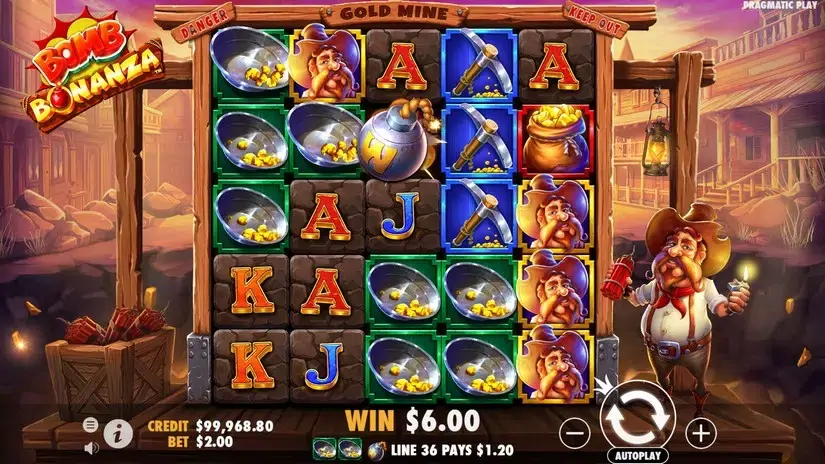 Bomb Bonanza slot screenshot 2