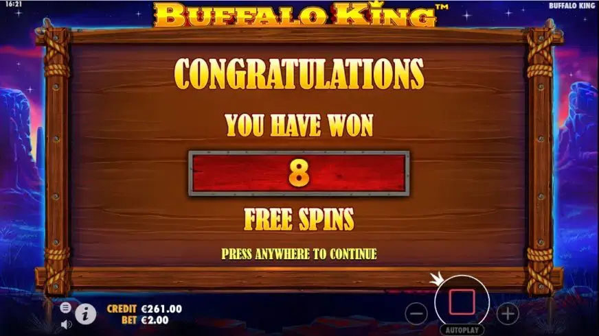 Buffalo King slot screenshot 5