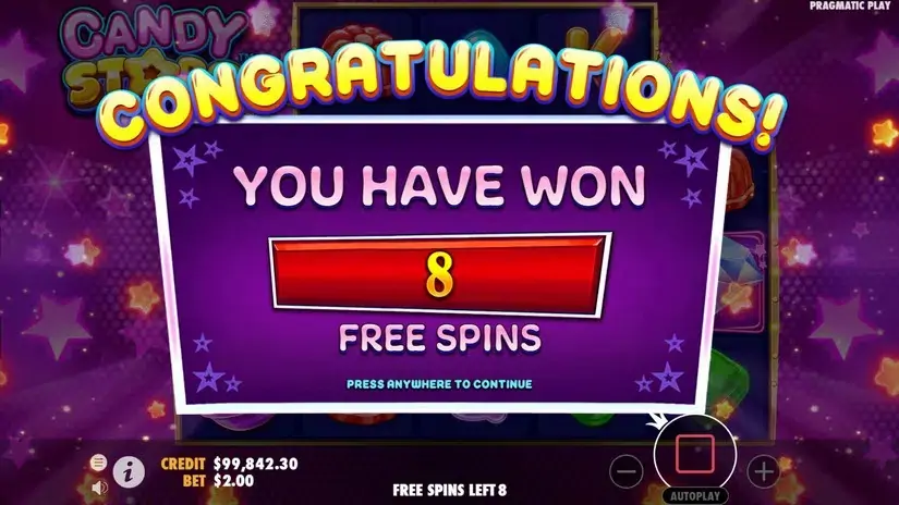 Candy Stars slot screenshot 4