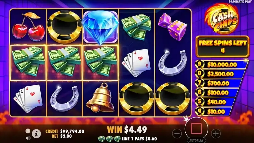 Cash Chips slot screenshot 