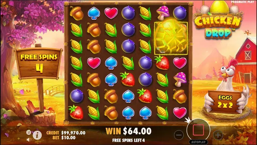 Chicken Drop slot screenshot 