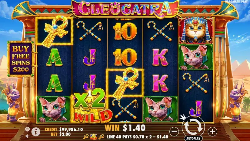 Cleocatra slot screenshot 2