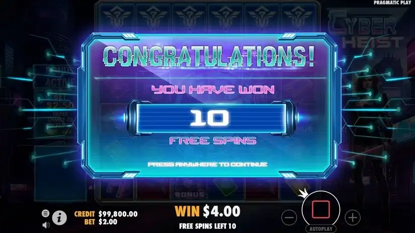 Cyber Heist slot screenshot 3