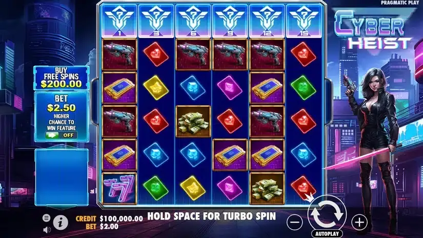 Cyber Heist slot screenshot 