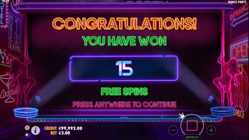 Dance Party slot screenshot 3