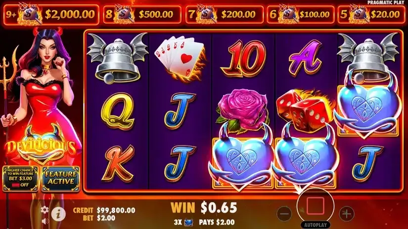 Devilicious slot screenshot 2