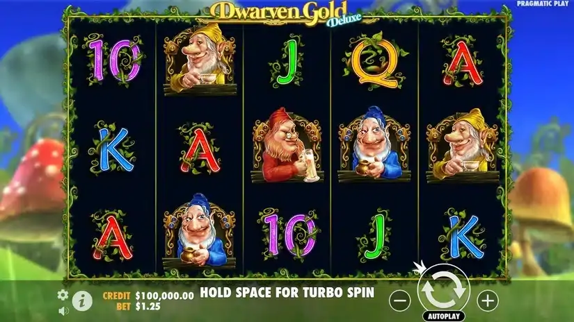 Dwarven Gold Deluxe slot screenshot 