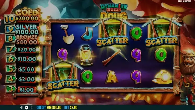 Dynamite Diggin Doug slot screenshot 2