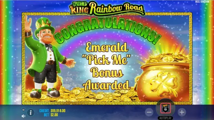 Emerald King Rainbow Road slot screenshot 2