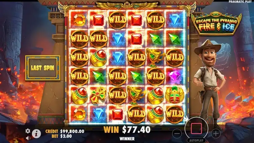 Escape the Pyramid – Fire & Ice slot screenshot 