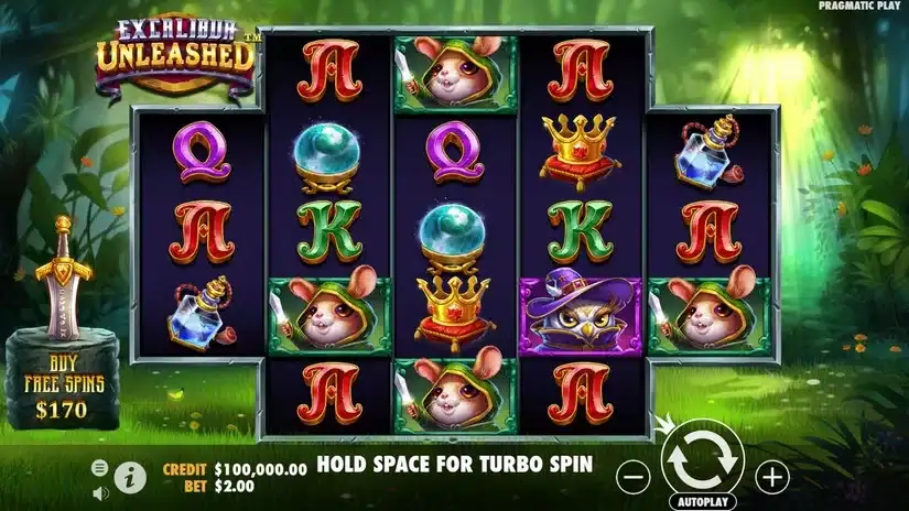 Excalibur Unleashed slot screenshot 