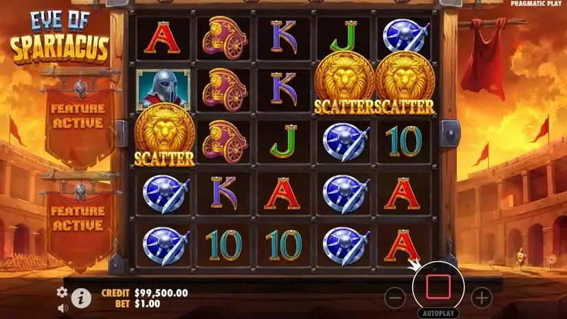Eye of Spartacus slot screenshot 2