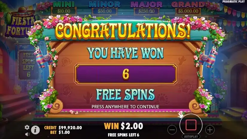 Fiesta Fortune slot screenshot 3