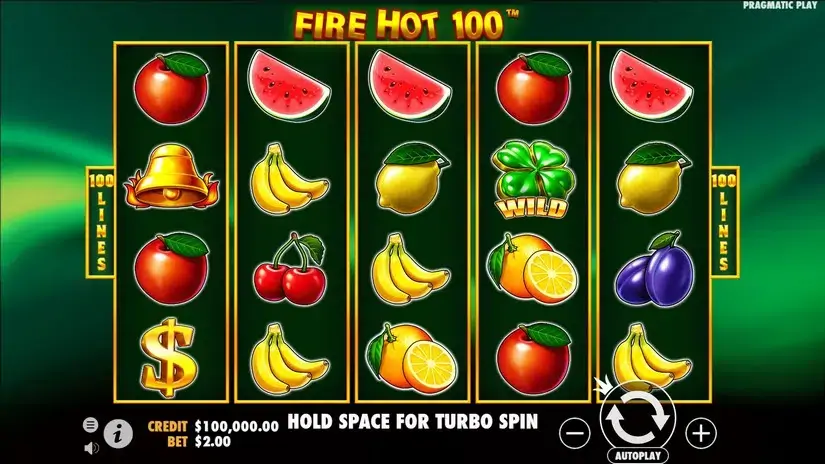 Fire Hot 100 slot screenshot 1
