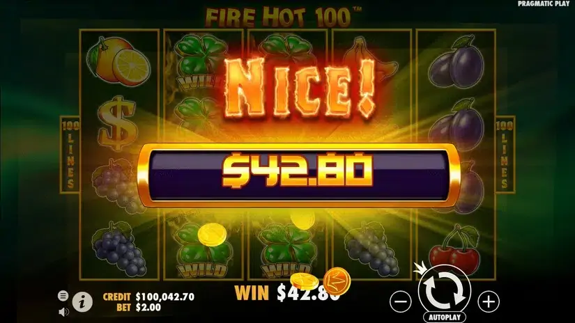 Fire Hot 100 slot screenshot 5