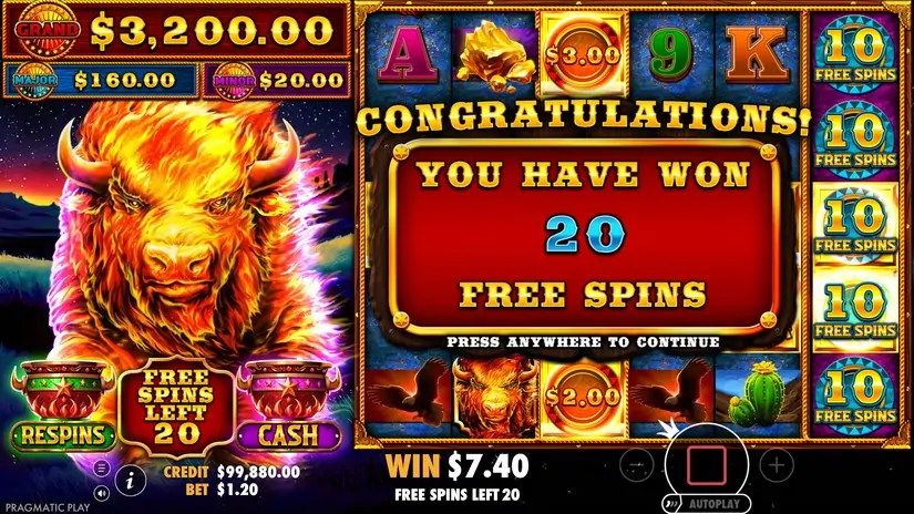 Fire Stampede Ultimate slot screenshot 3