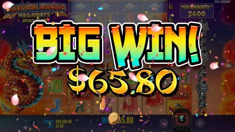 Floating Dragon Megaways slot screenshot 