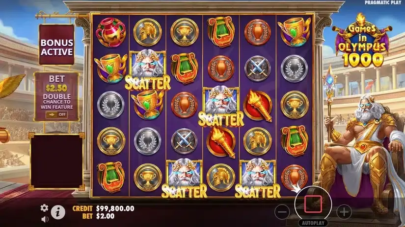 Games in Olympus 1000 slot screenshot 2