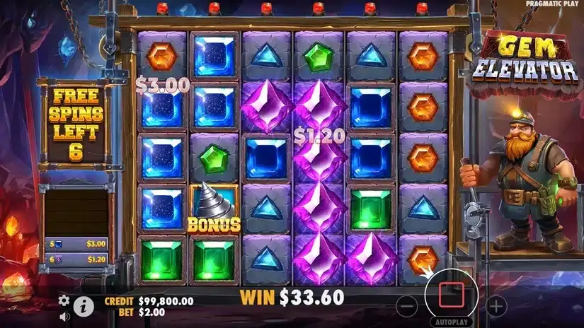 Gem Elevator slot screenshot 