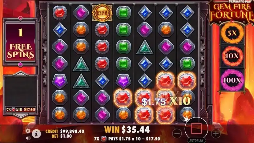 Gem Fire Fortune slot screenshot 