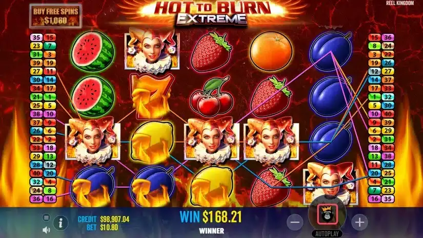 Hot to Burn Extreme slot screenshot 6