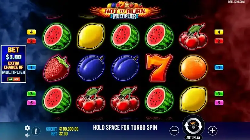 Hot to Burn Multiplier slot screenshot 