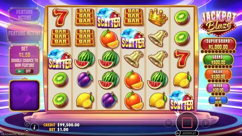 Jackpot Blaze slot screenshot 2