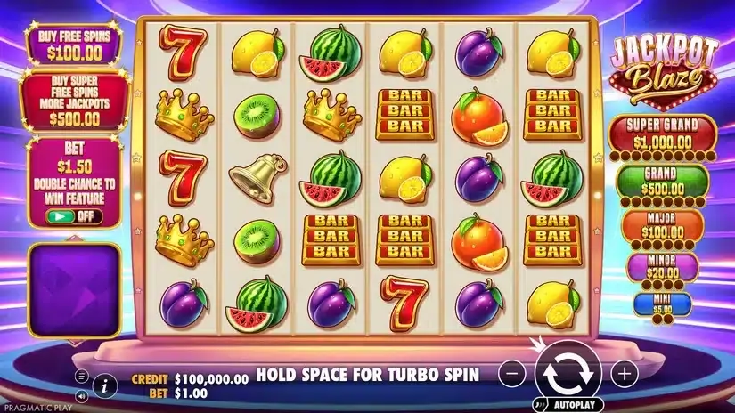 Jackpot Blaze slot screenshot 