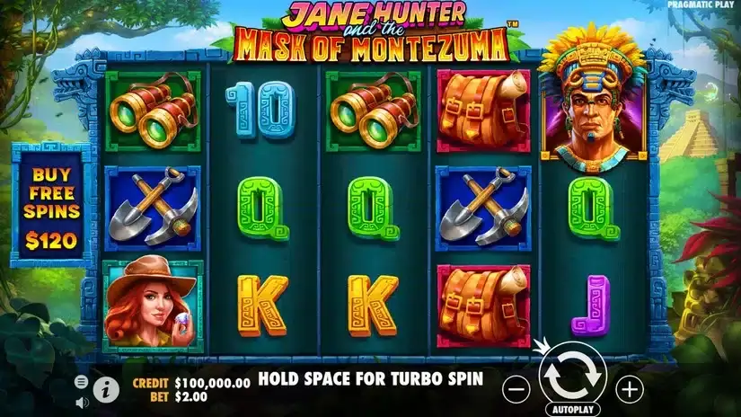 Jane Hunter and the Mask of Montezuma slot screenshot 