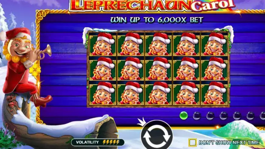 Leprechaun Carol slot screenshot 