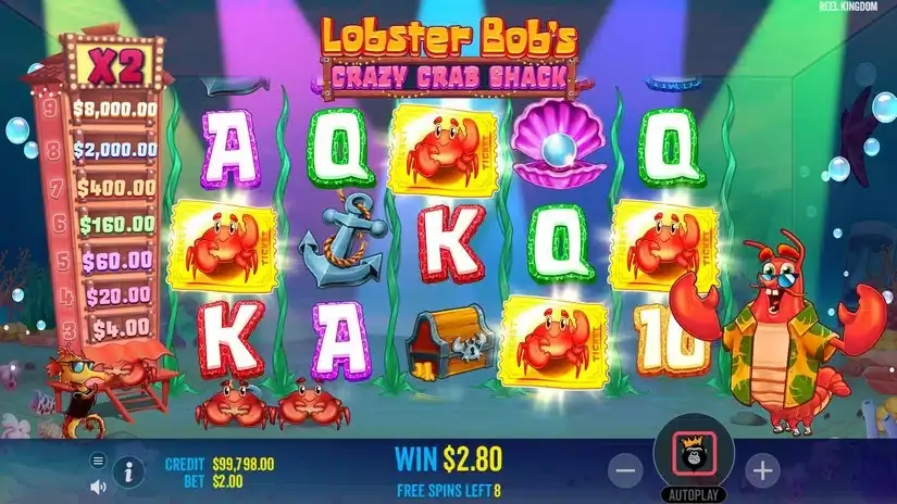 Lobster Bob’s Crazy Crab Shack slot screenshot 
