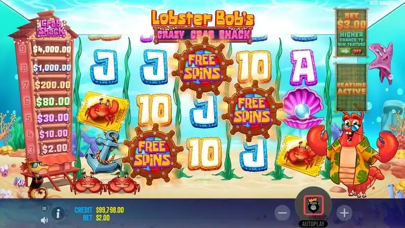 Lobster Bob’s Crazy Crab Shack slot screenshot 2