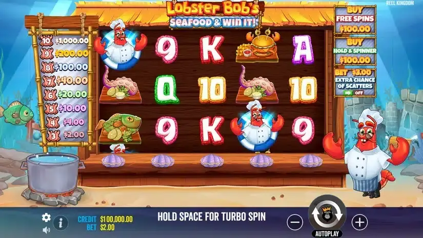 Lobster Bob’s Sea Food and Win It slot screenshot 1