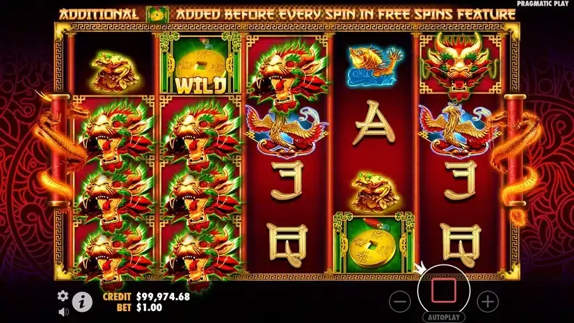 Lucky Dragons slot screenshot 2