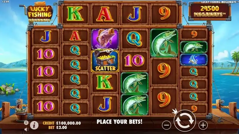 Lucky Fishing Megaways slot screenshot