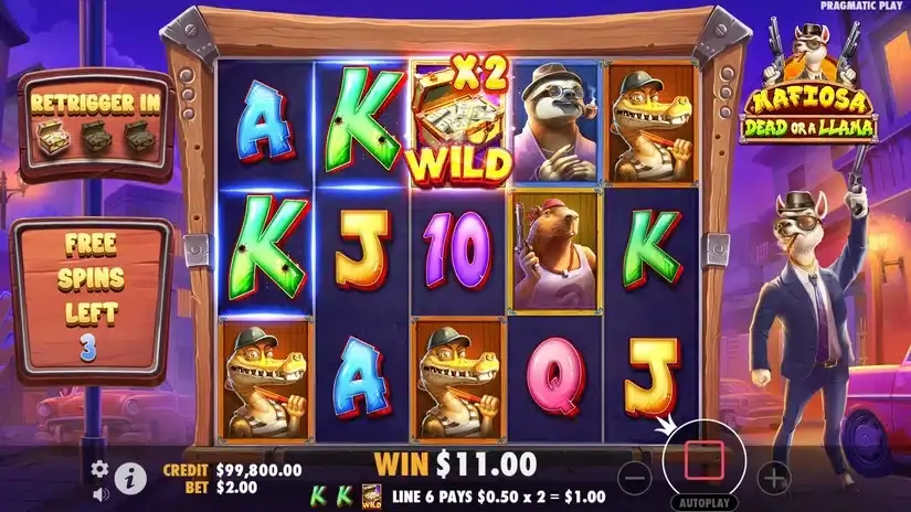 Mafiosa Dead or a Llama slot screenshot 5