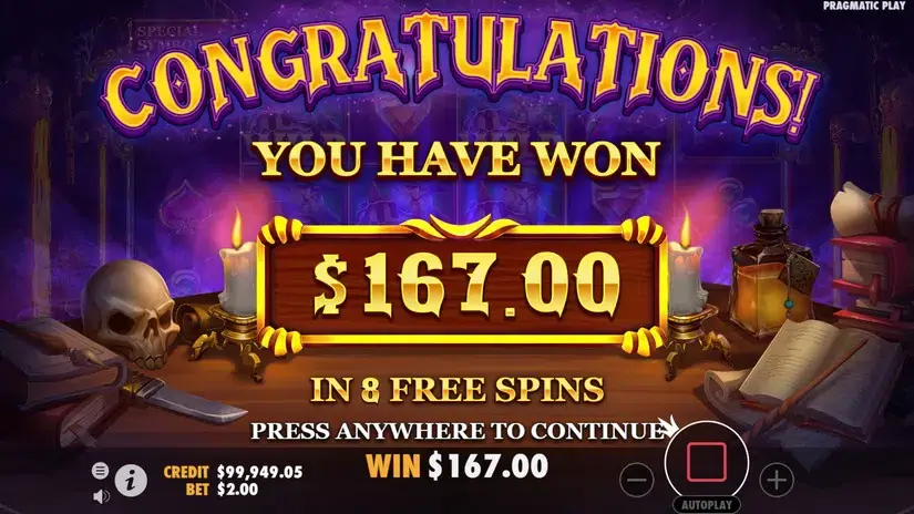 Magician’s Secrets slot screenshot 