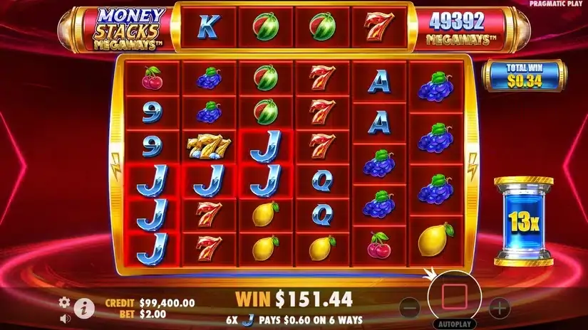 Money Stacks Megaways slot screenshot 